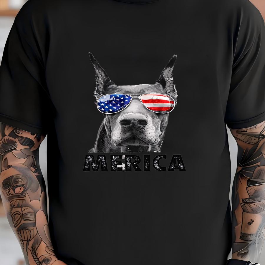 Doberman 4th Of July Shirt / Doberman Shirt / 4th Of July Gift / July 4 Shirts / American Flag Tee / Fourth Of July / Tank Top / Hoodie T-shirt