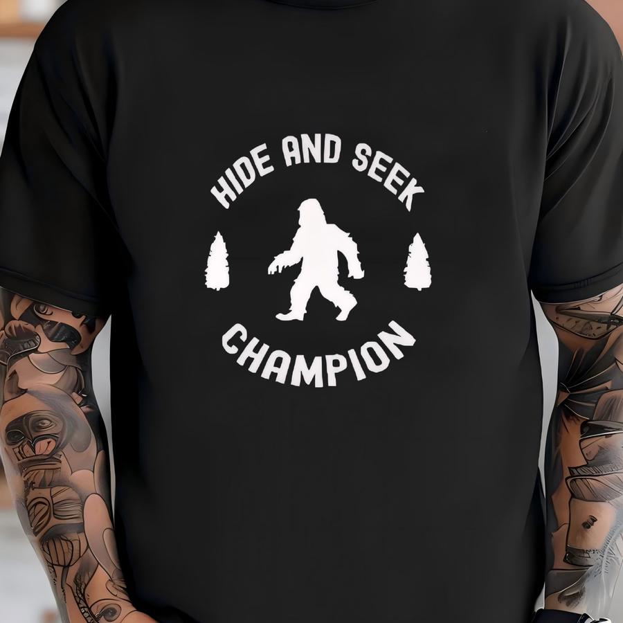 Hide And Seek Champion Men's Boxer Briefs, Funny Bigfoot/sasquatch Men's Briefs, Cool Hide And Seek Men's Underwear - Men's Boxer Briefs T-shirt