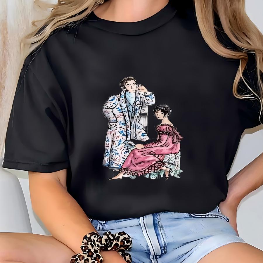 Vintage Jane Austen Stamps, Set Of Four (1975) | British History, Ephemera | Mr Darcy, Emma Woodhouse | Reader, Austenite, Bibliophile, Gift T-shirt