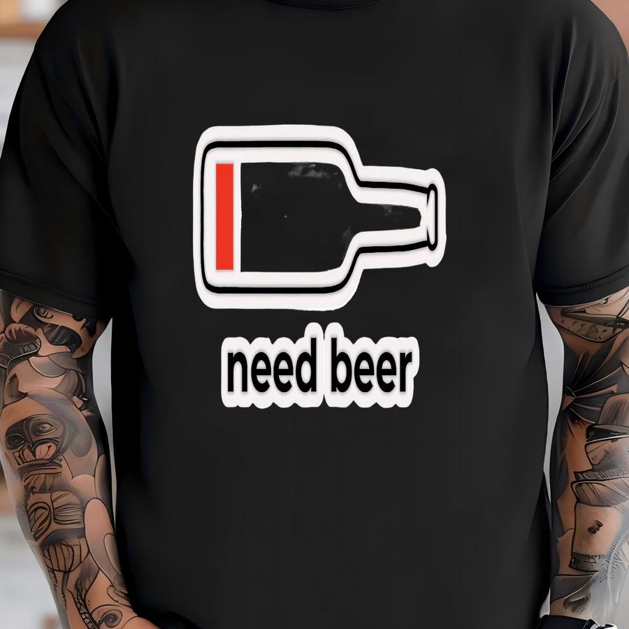 Need Beer Sticker, Funny Beer Lover Stickers, Funny Beer Snob Sticker - Kiss-cut Stickers T-shirt