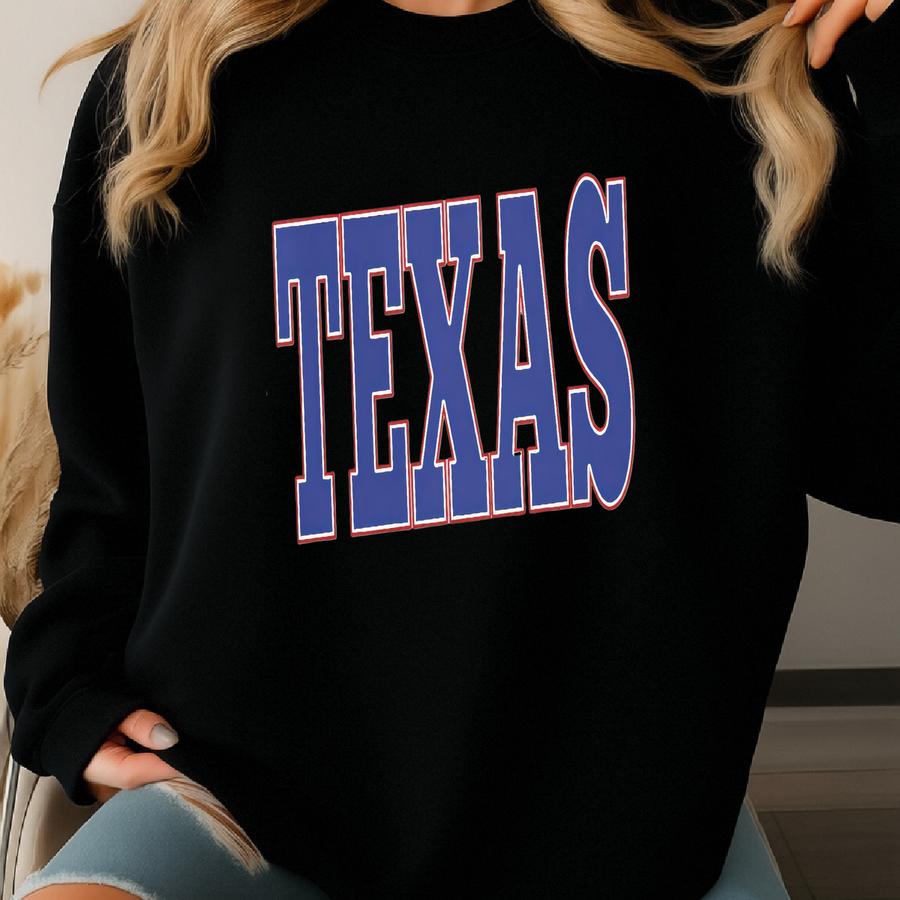 Texas Sweatshirt, Texas Crewneck , Texas Vintage Sweatshirt, Minimalist Oversized Sweater, Preppy Varsity Sweatshirt,texas Womens Sweatshirt Sweatshirt