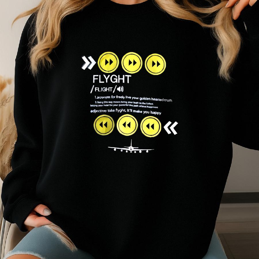 Flyght Spellout Crewneck Sweatshirt L Size Sweatshirt