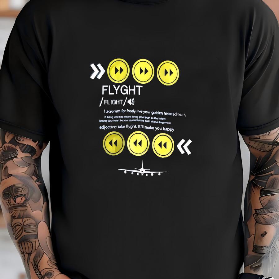 Flyght Spellout Crewneck Sweatshirt L Size T-shirt