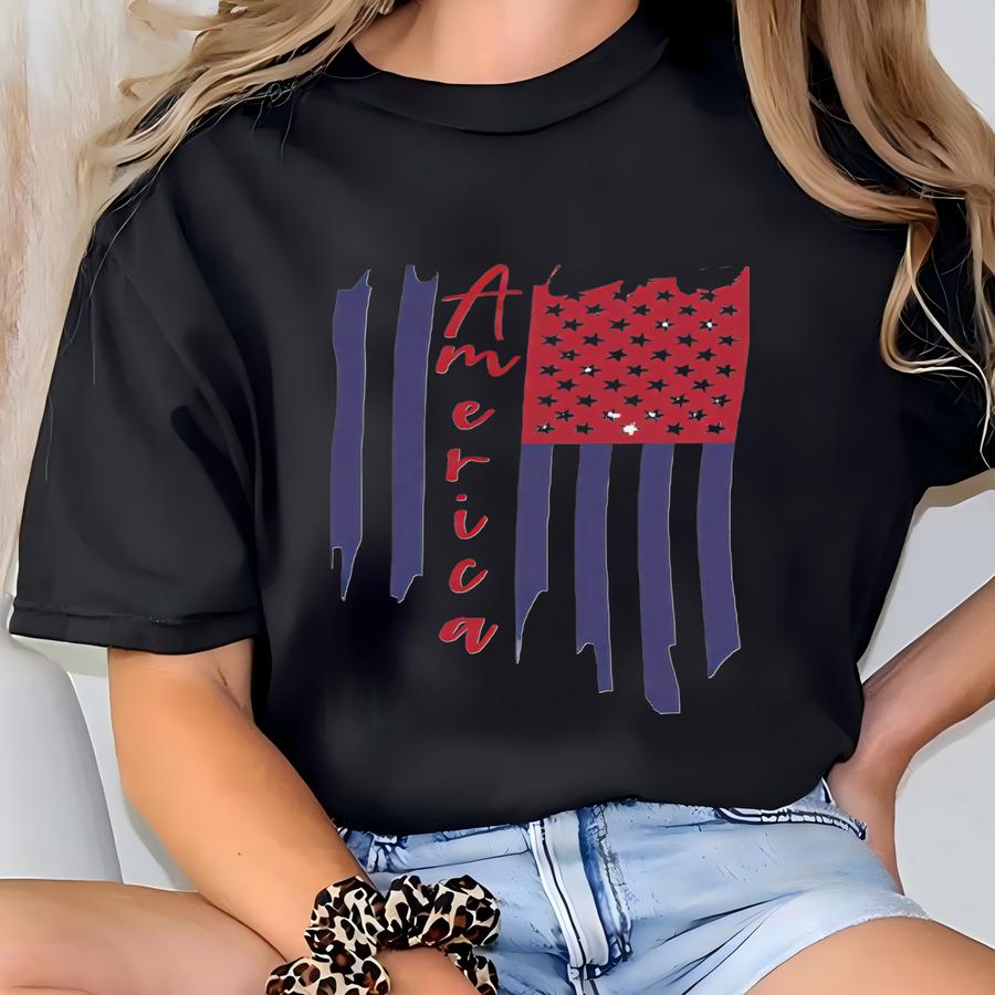 America Flag Tank Top, 4th Of July Tank Top, Flag Shirt, Merica Shirt, Independence Day Shirt, Cute Shirt, Red White Blue Shirt, Usa Shirt T-shirt