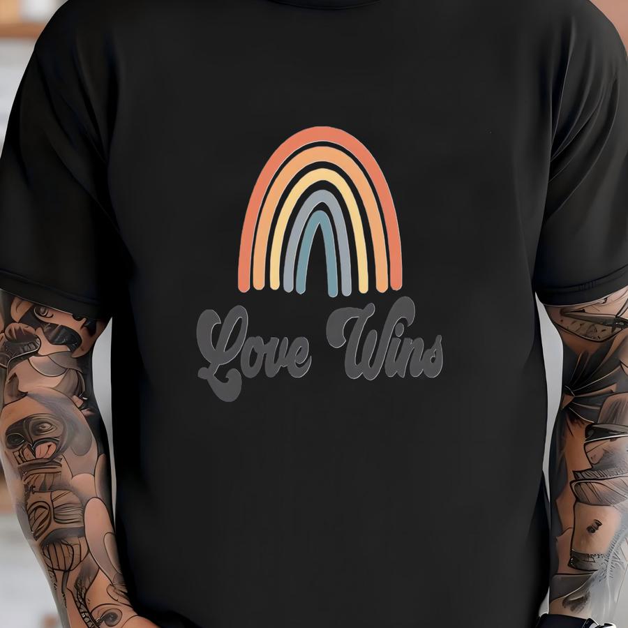 Love Wins Kids Shirt - Cute Pride Rainbow Toddler Shirt - Lgbt Baseball Tee T-shirt