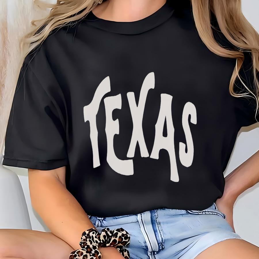 Texas Shirt, Texas Pride, Hoodie, Gray, Black, White, Football, Basketball, Gameday, Greek, Gift, Sorority, Graduation, Womens, Black Out T-shirt