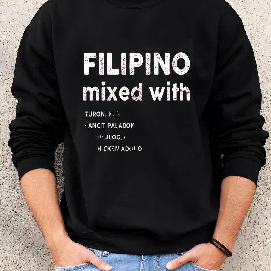 Filipino Mixed With Kids T-shirt | Food Lover Toddler Tee | Philippines Gift Idea | Unisex Youth Shirt Sweatshirt