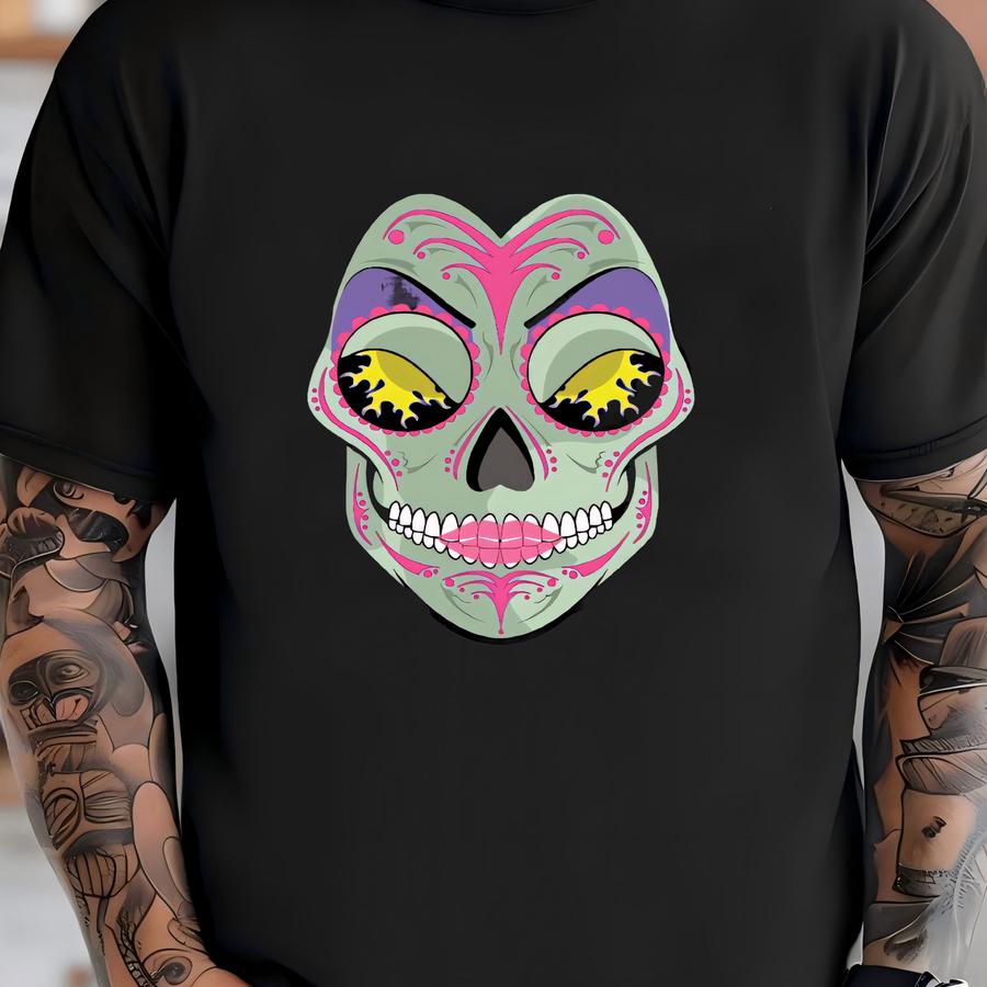 Maleficent Sugar Skull 2x3 Vinyl Sticker T-shirt