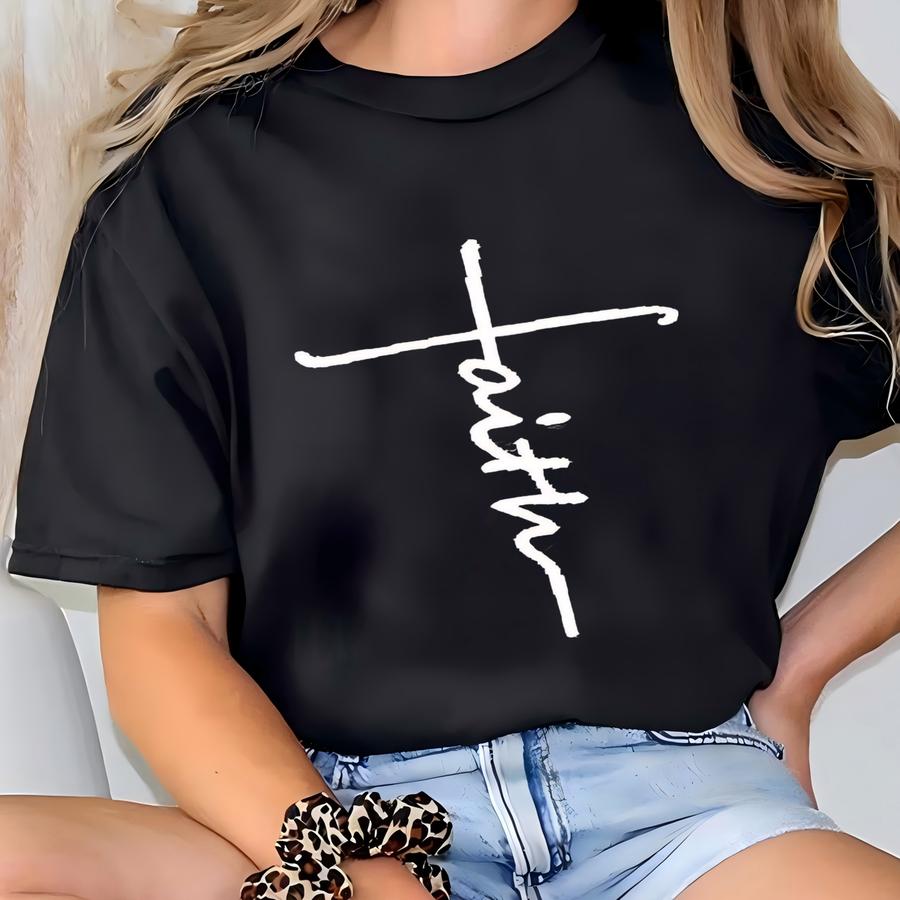 Faith Camo Hoodie - Camo Shirt - Faith - Cross - Unisex Shirt - Camo Hoodie - Green Camo Shirt - Faith Shirt - Christian Shirt T-shirt