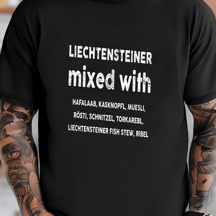 Liechtensteiner Mixed With Kids Hoodie | Food Lover Toddler Tee | Liechtenstein Gift Idea | Unisex Youth Shirt T-shirt