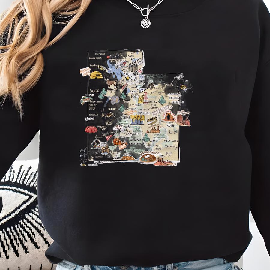 Utah Tea Towel - Microfiber Tea Towel Sweatshirt