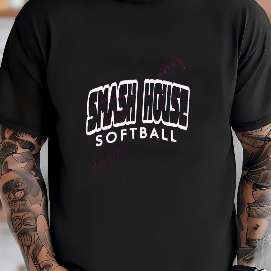 Vintage Sportswear Smash House Softball Spellout Crewneck Sweatshirt L Size T-shirt