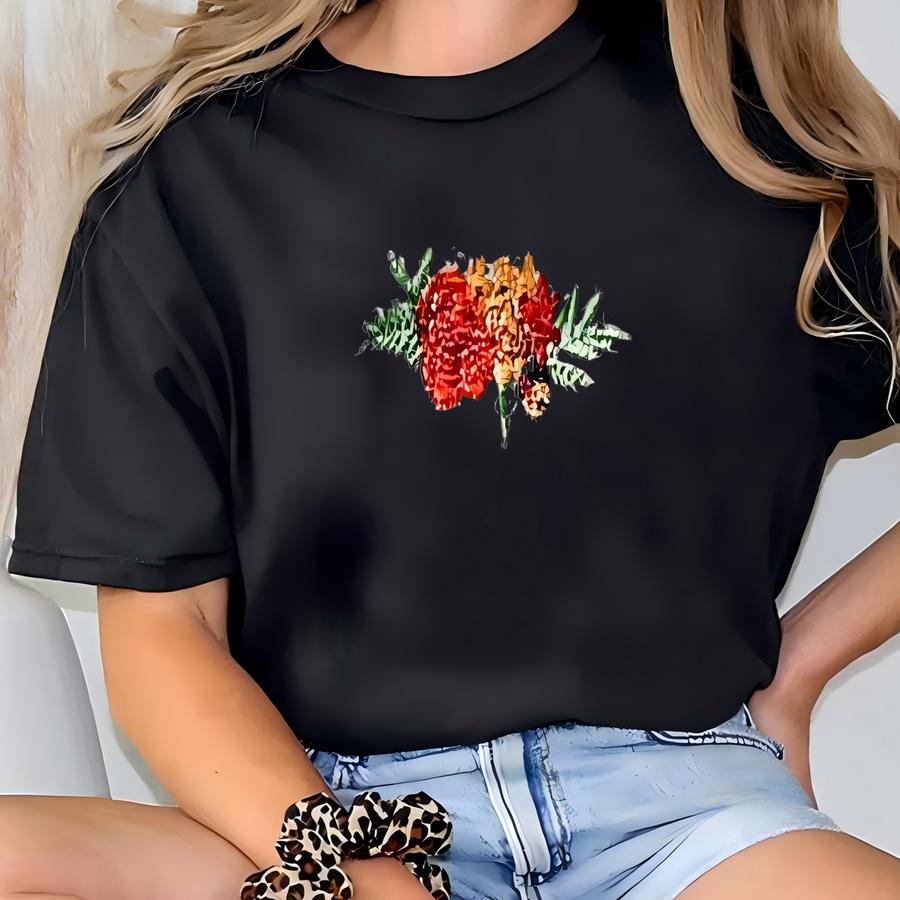 Your Works Are Wonderful | Christian Sweatshirt, Flowers, Vintage Floral Crewneck T-shirt