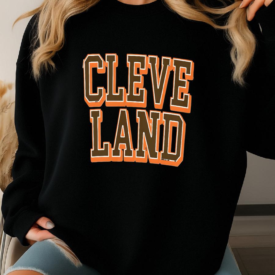 Cleveland Retro Sweatshirt, Cleveland Sweatshirt, Cleveland Crewneck, The Land, Retro Cleveland, Y2k Cleveland Fan,oversized,2000s Aesthetic Sweatshirt