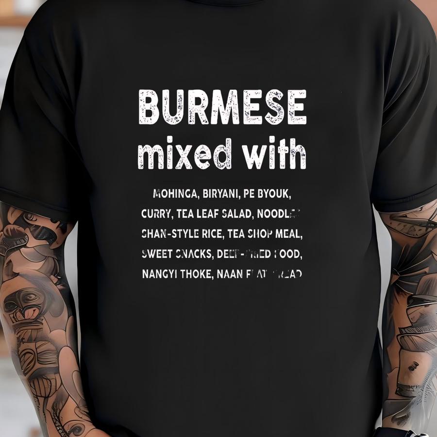 Burmese Mixed With Kids Hoodie | Food Lover Toddler Tee | Myanmar Gift Idea | Unisex Youth Shirt T-shirt