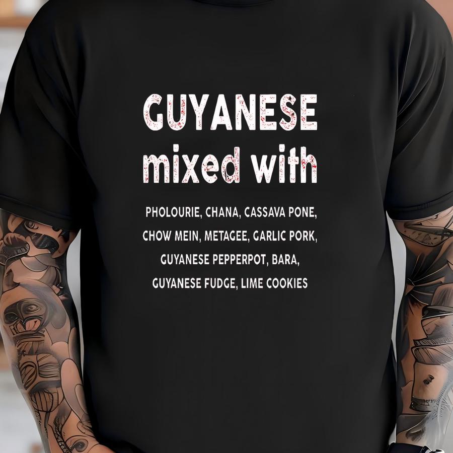 Guyanese Mixed With Kids Hoodie | Food Lover Toddler Tee | Guyana Gift Idea | Unisex Youth Shirt T-shirt