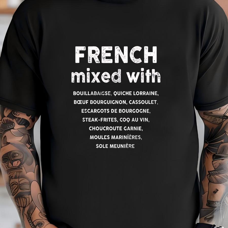 French Mixed With Kids Hoodie | Food Lover Toddler Tee | France Gift Idea | Unisex Youth Shirt T-shirt