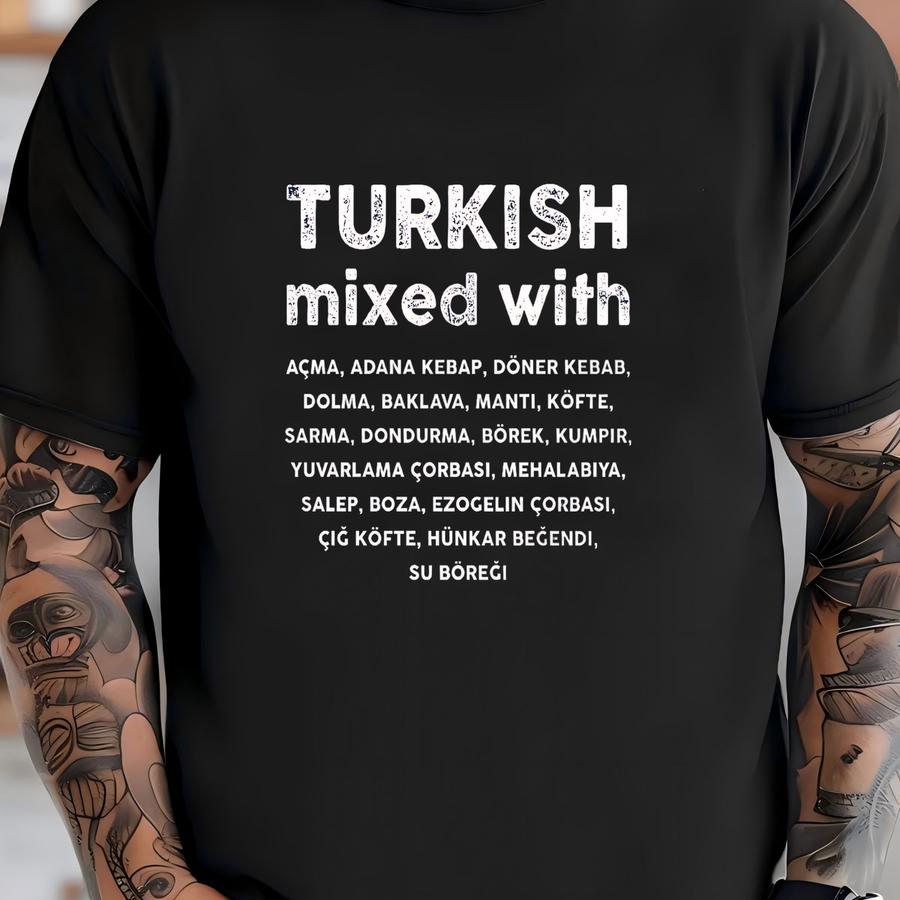 Turkish Mixed With Kids Hoodie | Food Lover Toddler Tee | Turkey Gift Idea | Unisex Youth Shirt T-shirt