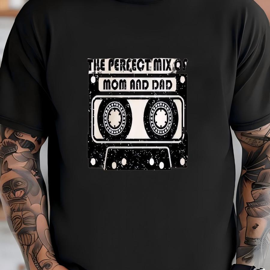 Perfect Mix Of Mom And Dad Baby ® - Cute Retro Mixtape Bodysuit T-shirt