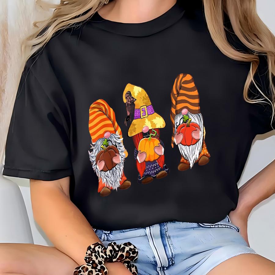 Thanksgiving Gnomes Shirt, Gnome Shirt, Pumpkin Shirt, Thanksgiving With My Gnomies, Happy Thanksgiving Shirt, O Fall, Thanksgiving Gift T-shirt