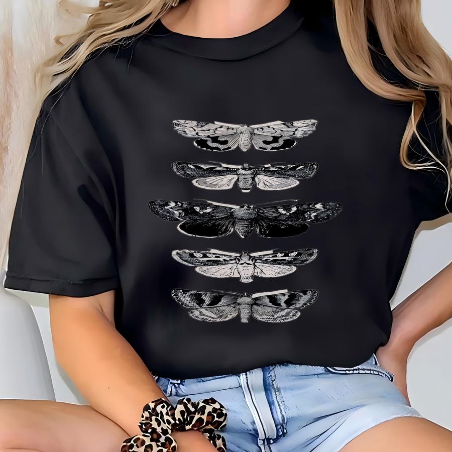 Vintage Moth Illustrations Digital Download T-shirt