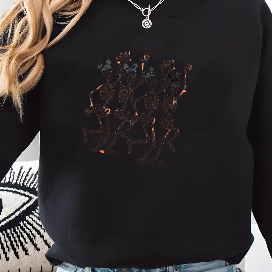 Dancing Skeletons Ears T-shirt | Halloween At | Not So Scary Halloween Party | Park Apparel Sweatshirt
