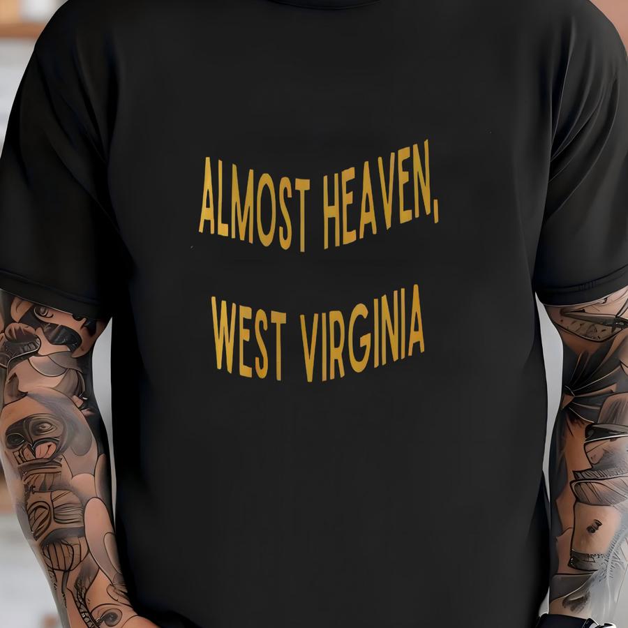 Almost Heaven, West Virginia Bella + Canvas Unisex Hoodie - Soft, Comfortable, Game Day Tee T-shirt