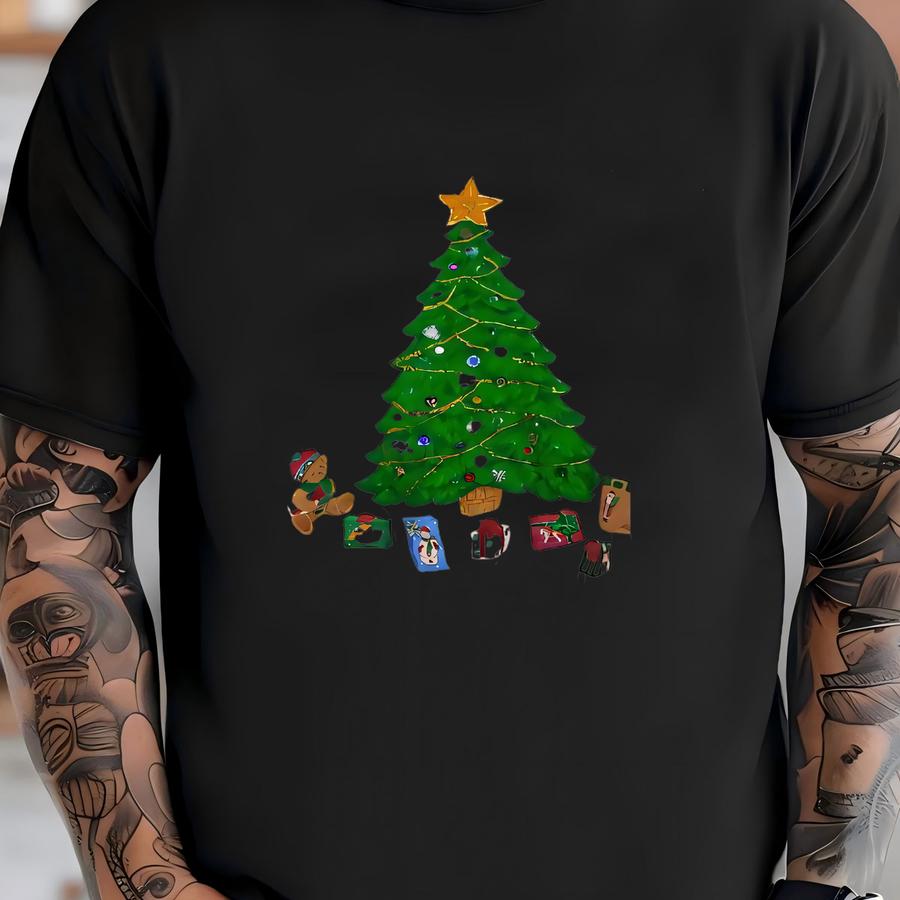 90s Christmas Tree Sweater Raglan X-large Vintage Tultex Happy Holiday Sweatshirt Jumper Pullover Crewneck White Size Xl T-shirt