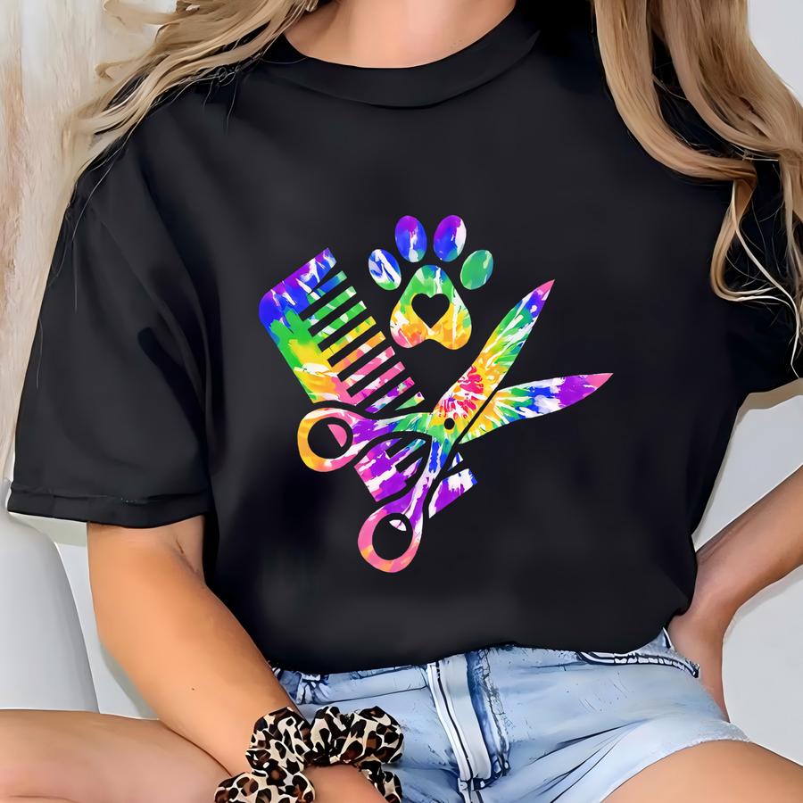 Dog Grooming Shirt, Pet Dog Groomer T Shirt, Tie Dye, Obey The Groomer Hoodie, Gift For Dog Groomer, Funny Shirt, Sarcastic Shirt T-shirt
