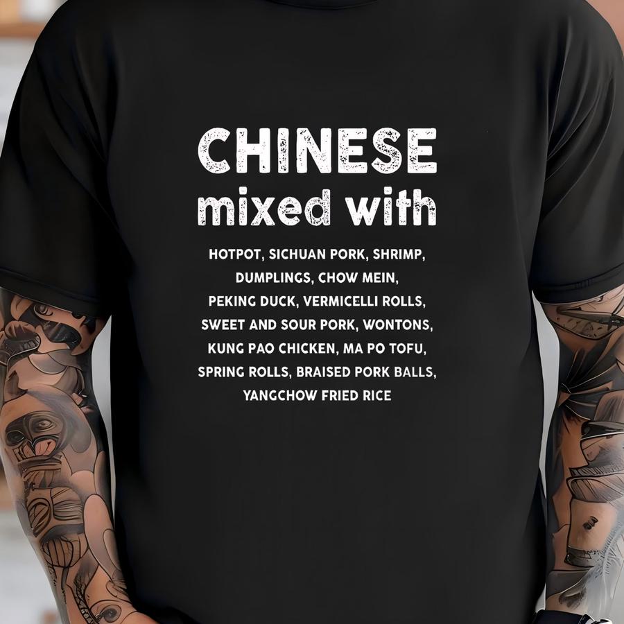 Chinese Mixed Sweatshirt | China Gift Idea | Culture Food Dishes | Unisex Heavy Blend Crewneck Jumper | Adult Loose Fit Sweater T-shirt