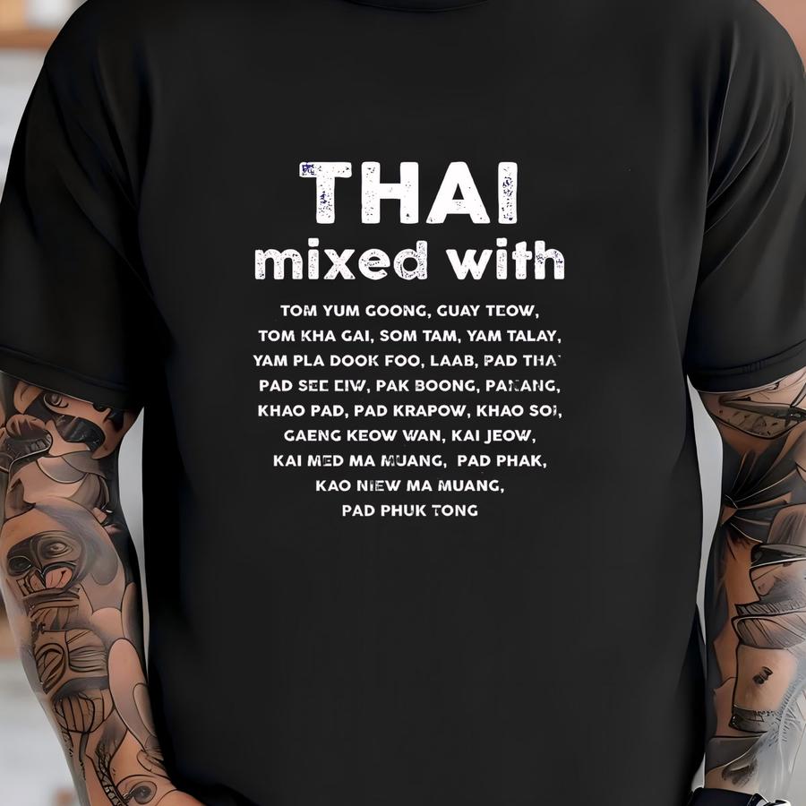 Thai Mixed Sweatshirt | Thailand Gift Idea | Culture Food Dishes | Unisex Heavy Blend Crewneck Jumper | Adult Loose Fit Sweater T-shirt
