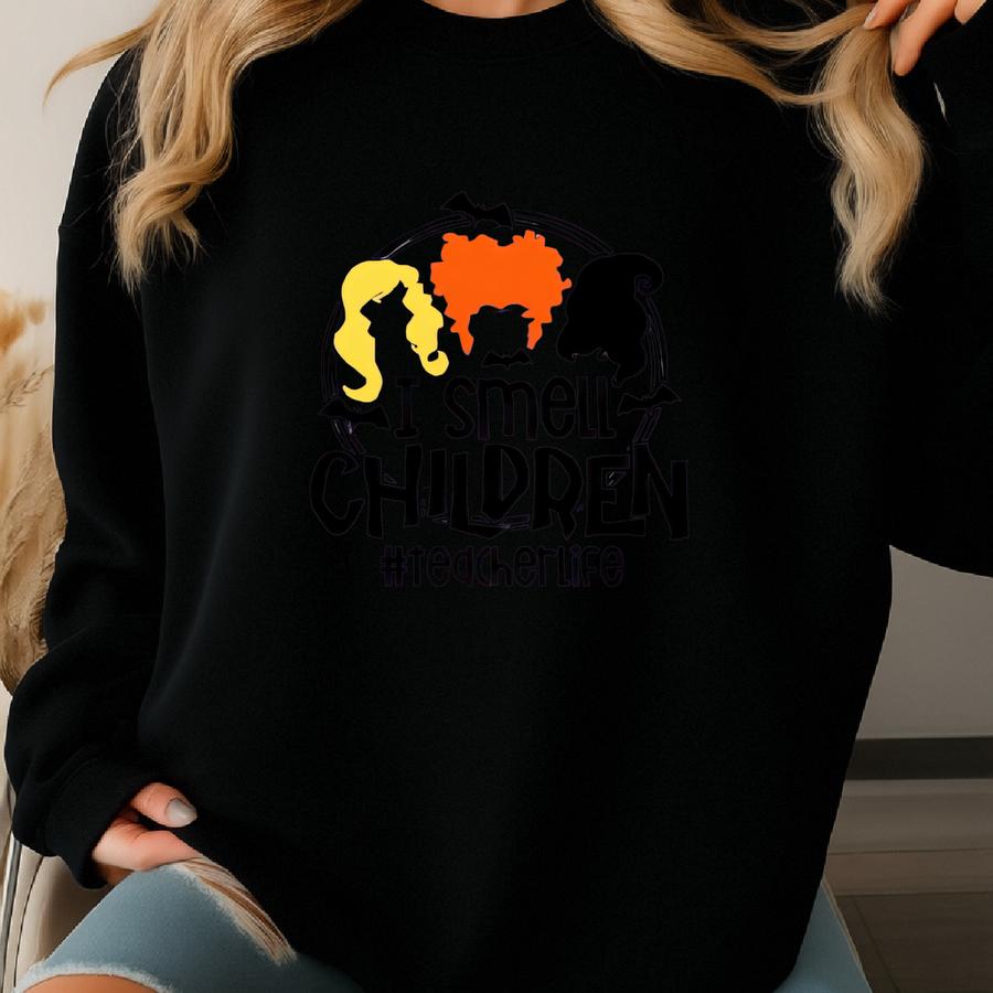 I Smell Children Teacher Halloween Shirt Sweatshirt