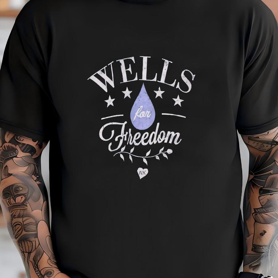 Y2k Wells For Freedom Sweater Small Vintage Sweatshirt Jumper Pullover Crewneck Graphics Gray Size S T-shirt