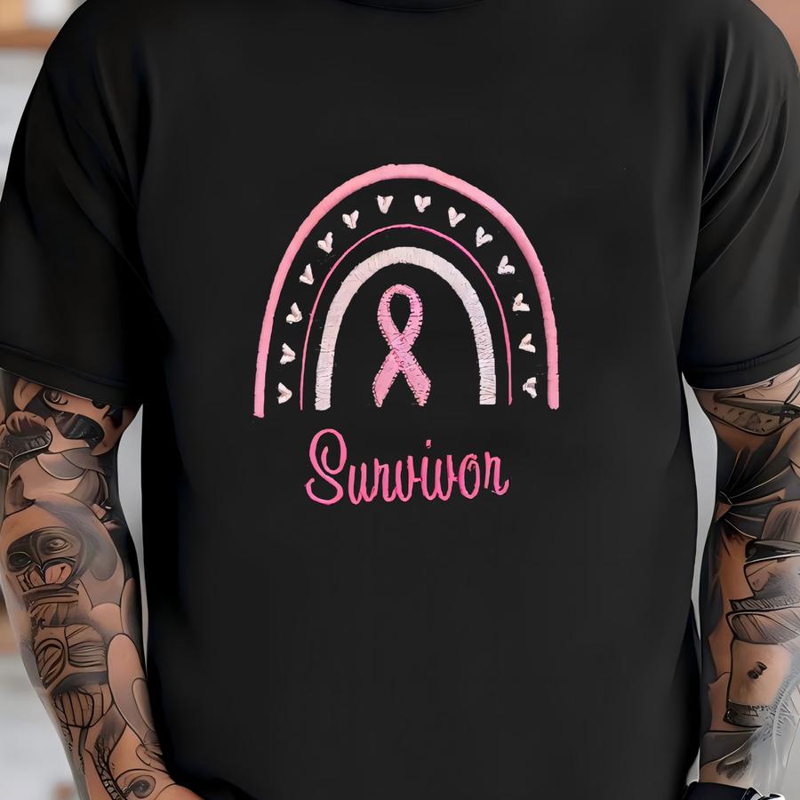 Personalized Cancer Survivor Sweatshirt, Gift For Cancer Survivor, Beat Cancer Shirt, Pink Ribbon Jacket, Breast Cancer Awareness Pullover T-shirt