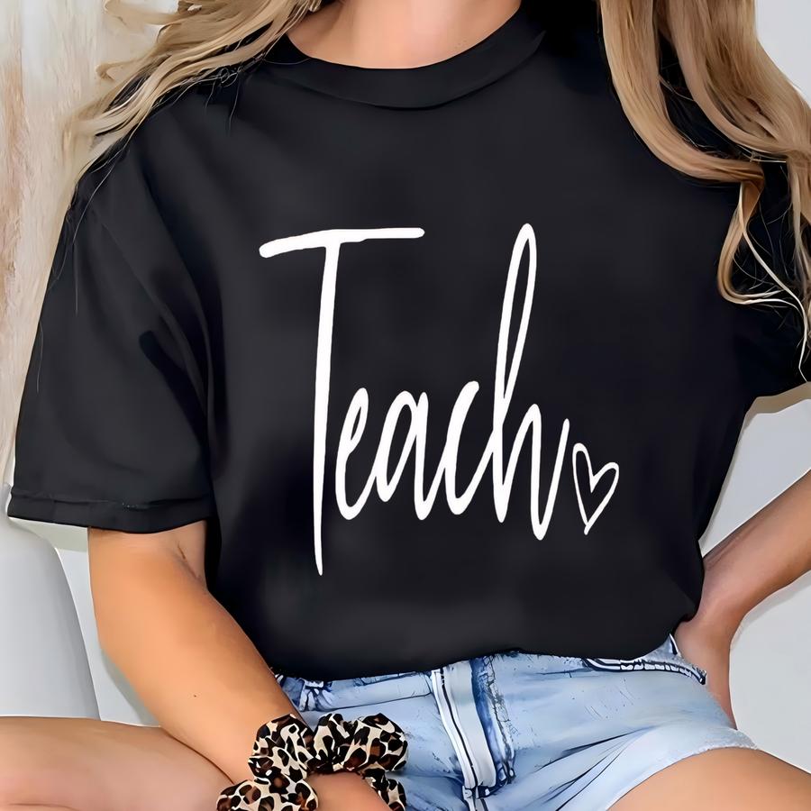 Teacher Shirt, Minimal Teacher Hoodie, Cute Teacher Tee, Simple School Staff Gift, Teacher Appreciation T-shirt