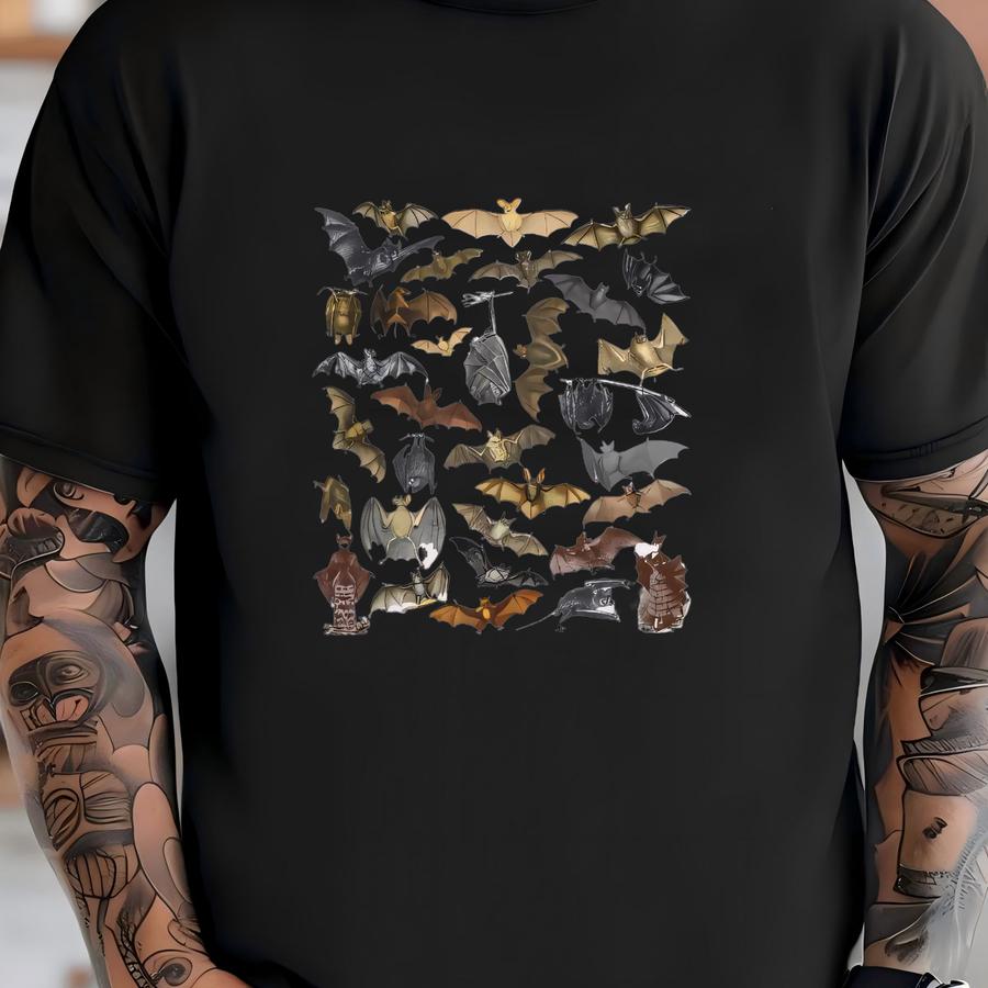 Vintage Halloween Bats Collage Sweatshirt Dark Academia Gothic Clothing Bat Lovers Halloween Sweatshirt Halloween Shirt Halloween Shirts T-shirt
