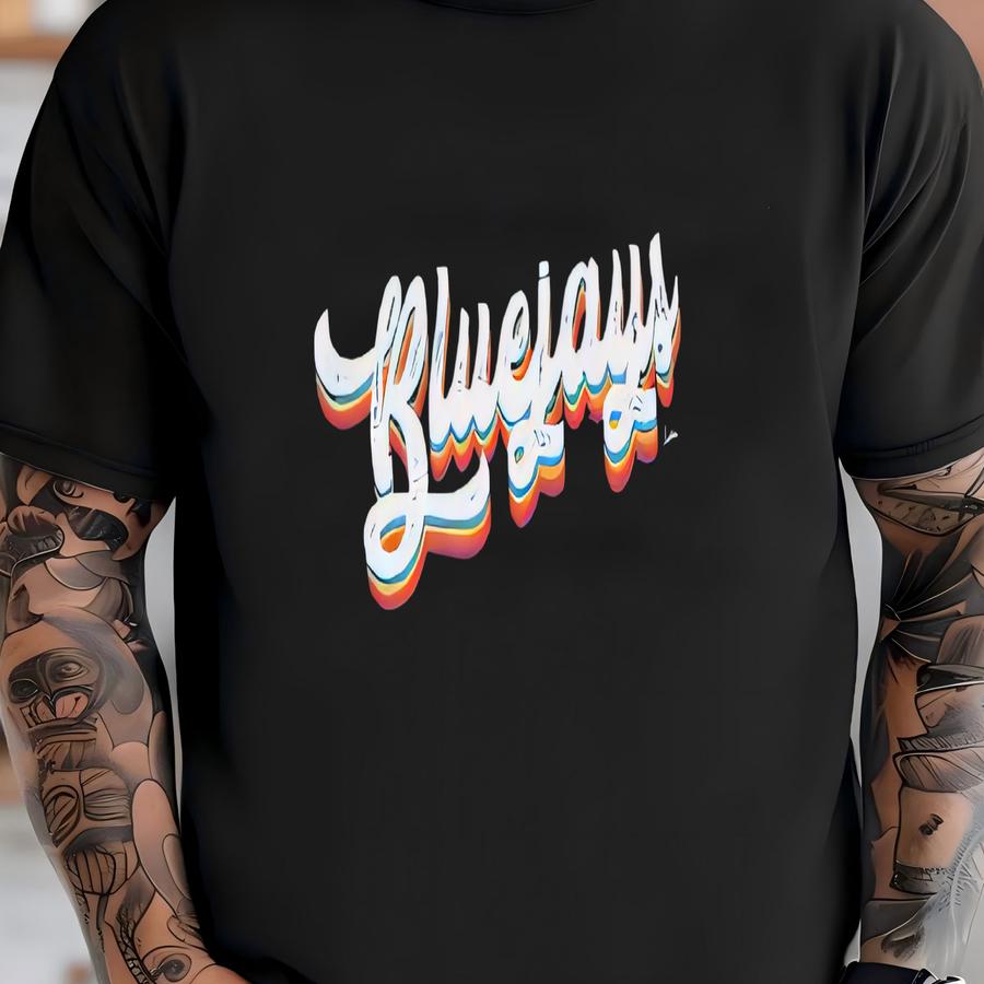 Colorful Bluejays Retro Font Unisex Sweatshirt T-shirt