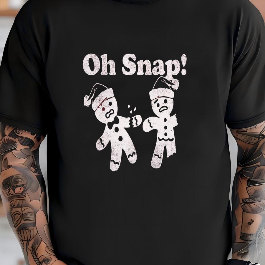 Oh Snap Sweatshirt, Gingerbread Sweatshirt, Funny Christmas Sweater, Vintage, Santa, Winter Sweater, Santa Clause, Christmas, Holidays T-shirt