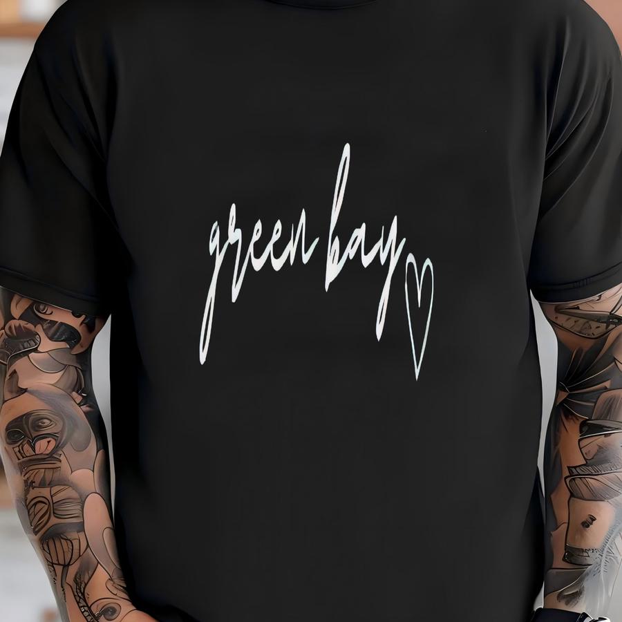 Green Bay Shirt - Unisex Shirt - Cute Green Bay Shirt - Womens Green Bay Hoodie - Love Green Bay Heart Shirt T-shirt