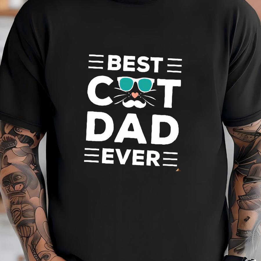 Best Cat Dad Ever Hoodie, Cat Dads Tee, Funny Cat Fathers Day, Tank Top, Hoodie, Sweatshirt, Long Sve, Kids Tee Apparel Gift T-shirt