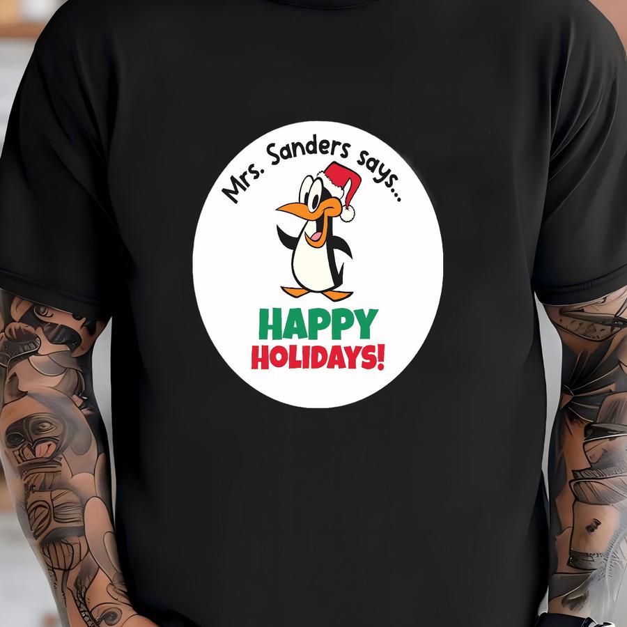 Personalized Teacher Stickers, Christmas Stickers, Penguin Stickers, Teacher Christmas, Teacher Gift Tag, Elementary Stickers T-shirt