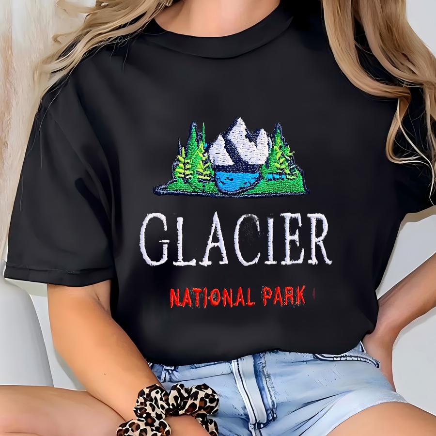 Glacier National Park Sweatshirt Apparel, Vintage Crewneck T-shirt