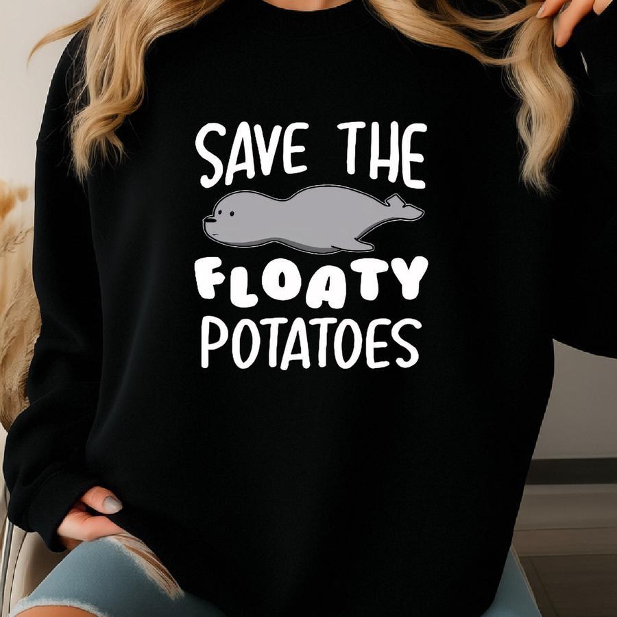 Save Seals T-shirt, Funny Seal Floaty Potatoes, Save The Seals, Kids Tee, Toddler Tee, Zoo Tank Top, Hoodie, Sweatshirt, Long Sve Sweatshirt