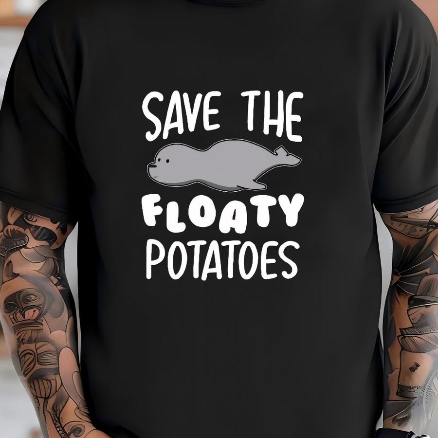 Save Seals Hoodie, Funny Seal Floaty Potatoes, Save The Seals, Kids Tee, Toddler Tee, Zoo Tank Top, Hoodie, Sweatshirt, Long Sve T-shirt
