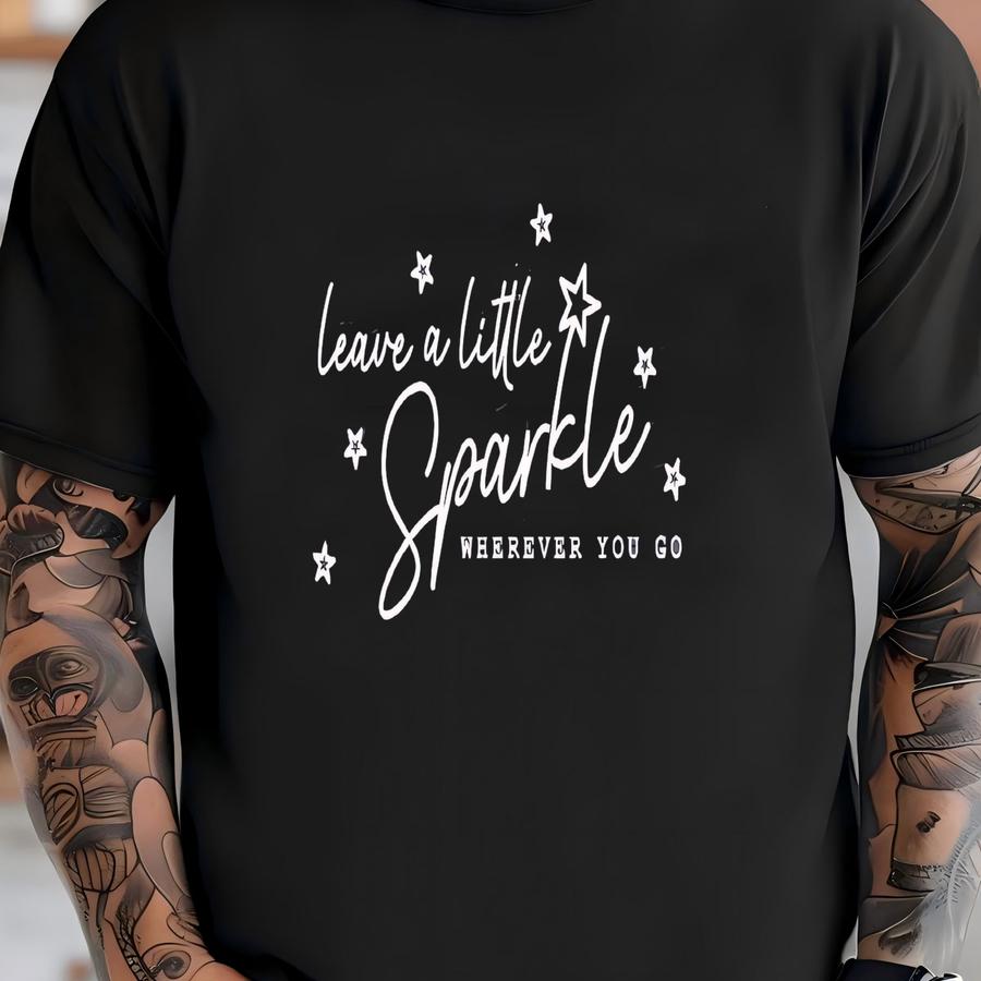 Leave A Little Sparkle Long Sve Shirt, Motivational Quote Tee, 11849 T-shirt