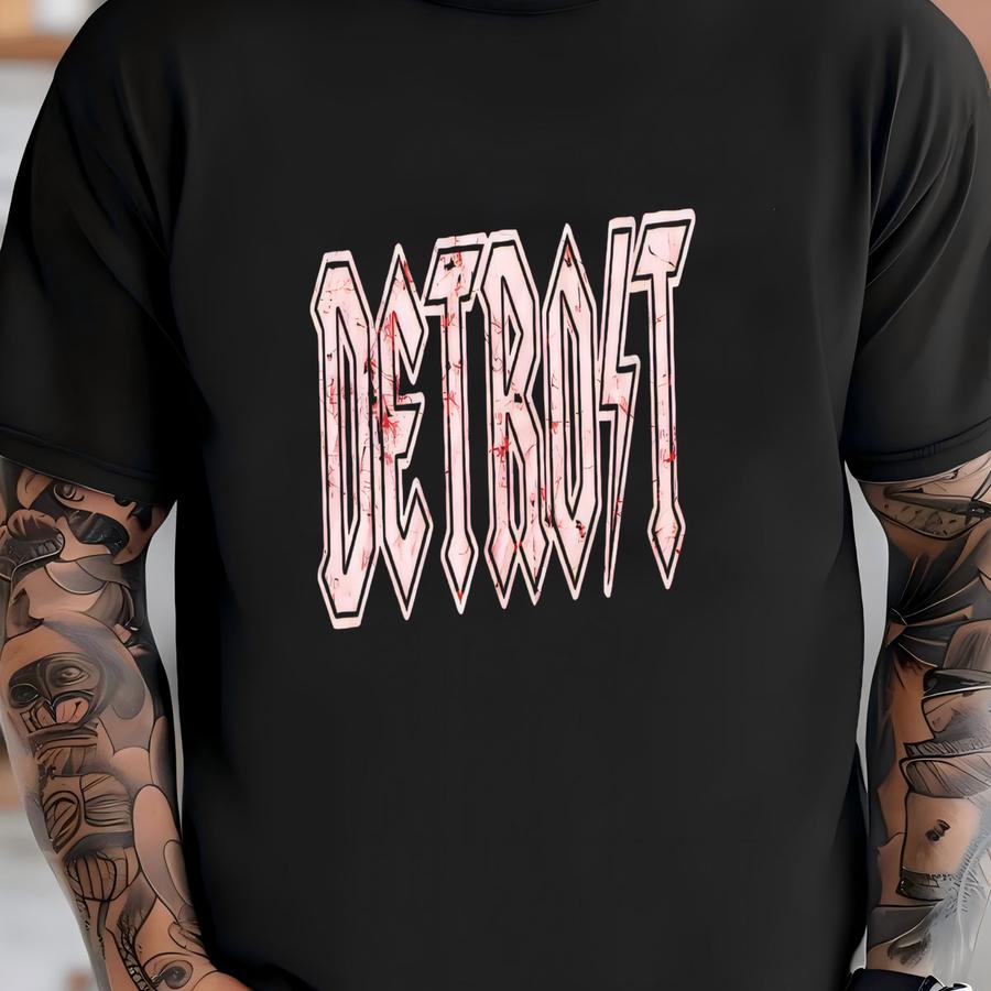 Distressed Detroit Sweatshirt, Vintage Detroit Crewneck, Oversized Sweatshirt, Varsity Sweatshirt, Aesthetic Detroit, Gift For Her T-shirt