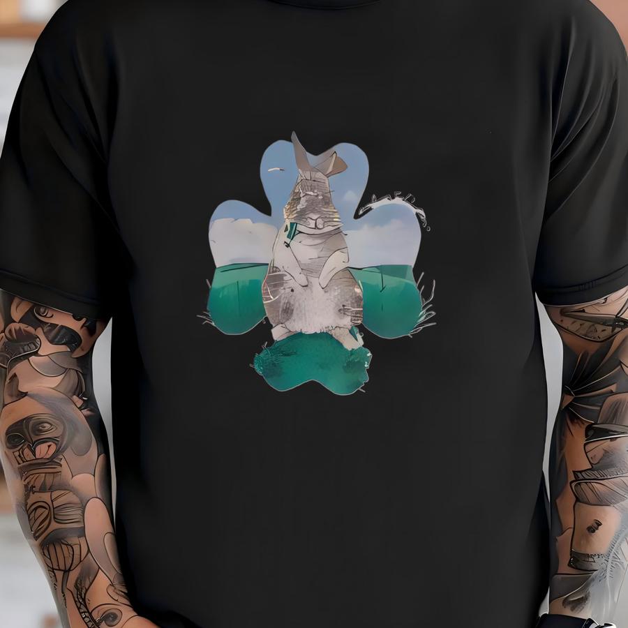 90s Cute Rabbit Crewneck Sweatshirt Large , Vintage Adorable Bunny Wildlife Jumper, Animal Print Sweater, Pet Lovers , Womens Size L T-shirt