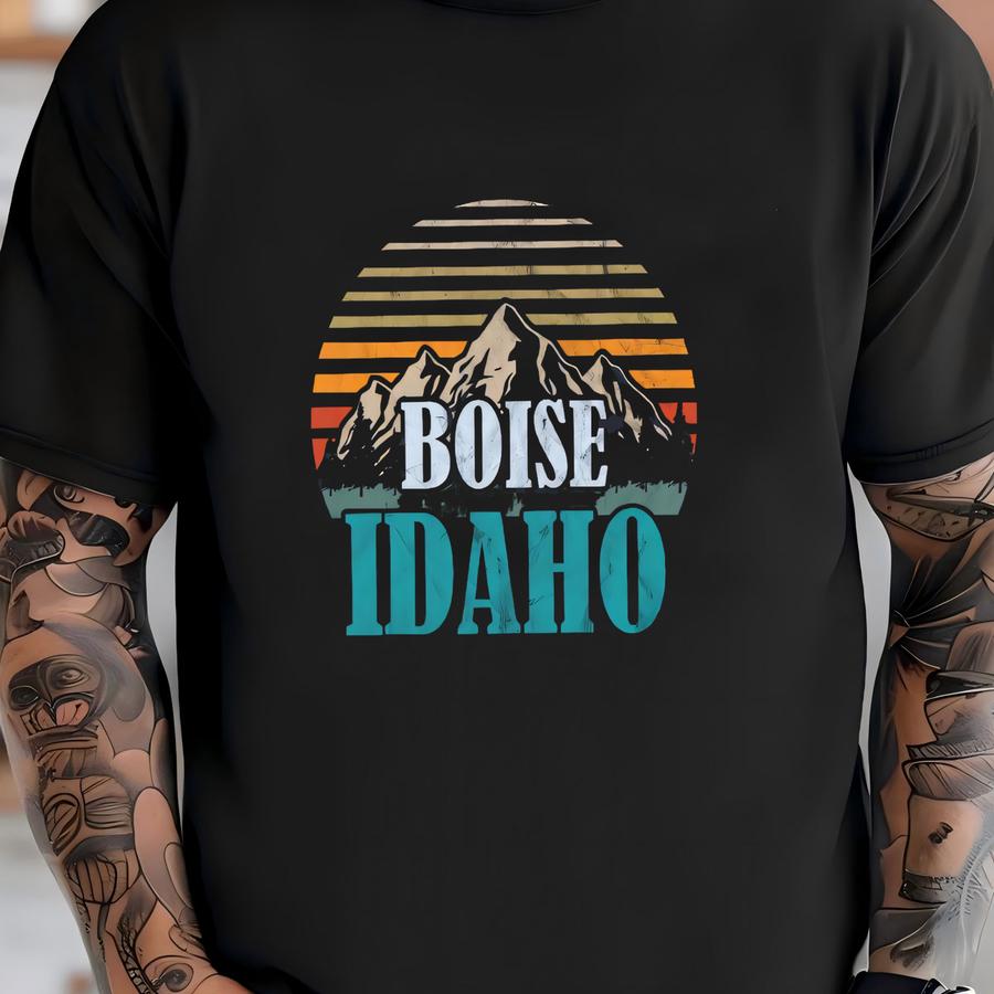 Boise Hoodie, Boise Idaho Tee, Mountains, Tank Top, Hoodie, Sweatshirt, Long Sve, Kids Tee Apparel Gift T-shirt