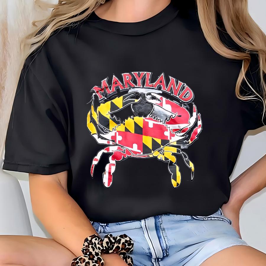 Vintage Maryland Crab Flag Shirt Size 2xl T-shirt