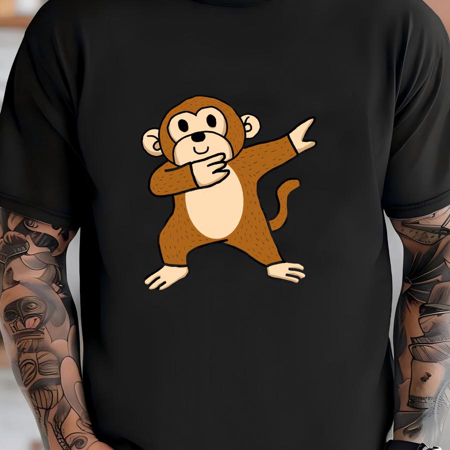 Dabbing Monkey Hoodie, Cute Monkey Kids Tee, Zoo Toddler Tee, Tank Top, Hoodie, Sweatshirt, Long Sve, Kids Tee Apparel Gift T-shirt